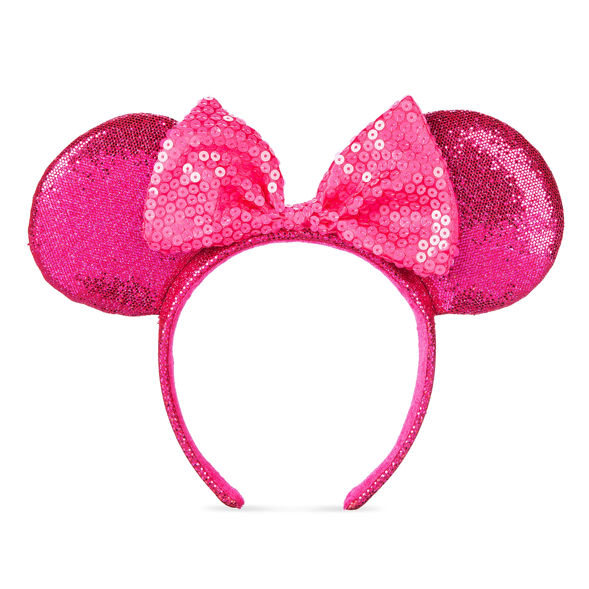 Minnie Mouse Glitter and Sequin Ear Headband – Imagination Pink image