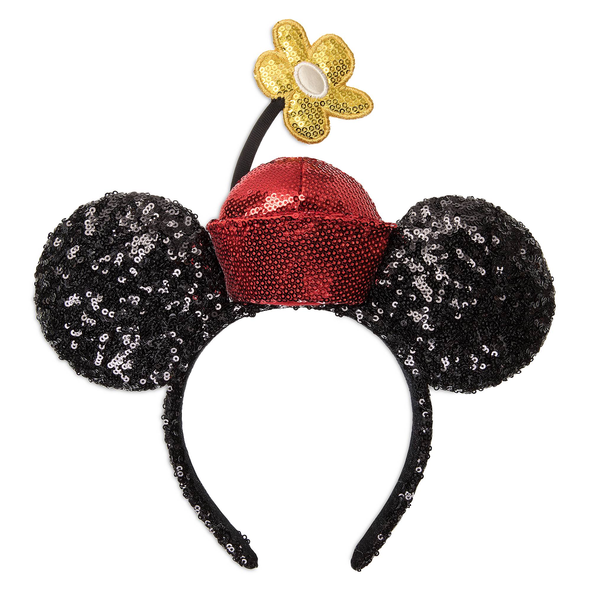 Minnie Mouse Sequined Ear Headband with Flower Pot Hat image