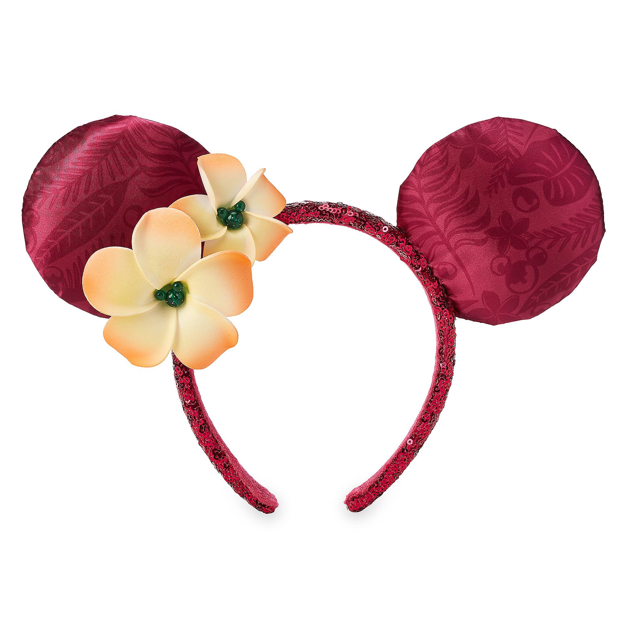 Minnie Mouse Ear Headband with Plumeria – Aulani, A Disney Resort & Spa image