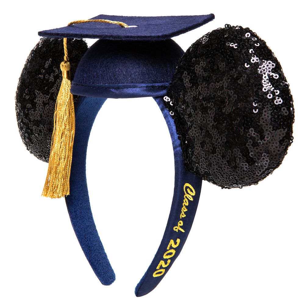 New Disney Parks Sequin Ears Headband And Graduation Cap Class Of 2020