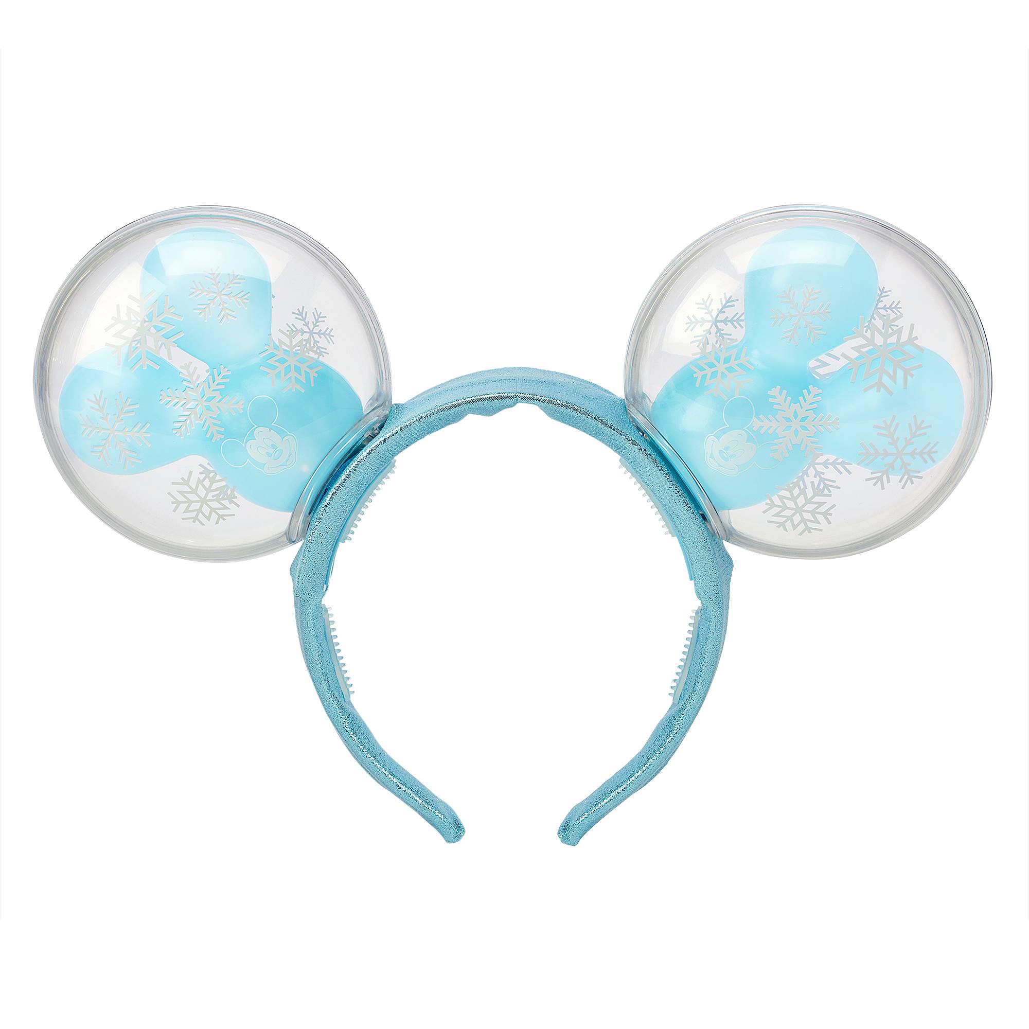 Mickey Mouse Snowflake Balloon Light-Up Ears Headband for Adults image