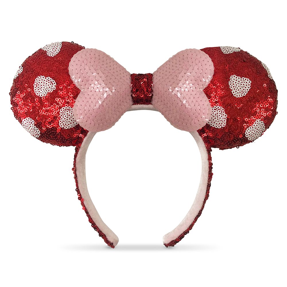  New Minnie Mouse Sequined Ear Headband – Valentine's Day image