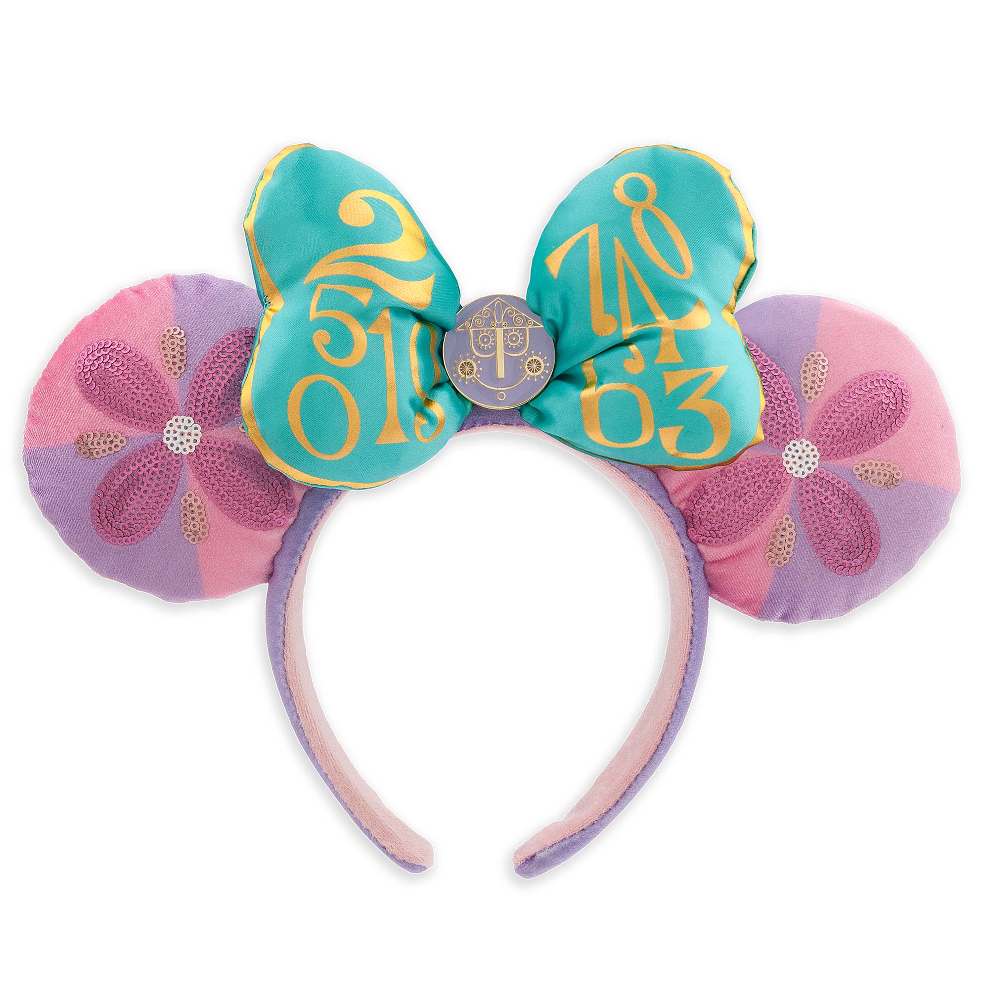 Disney Parks It's a Small World Mickey Minnie Ears & Bow Headband New With Tags 